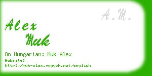 alex muk business card